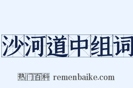 沙河道中组词是什么意思的图片